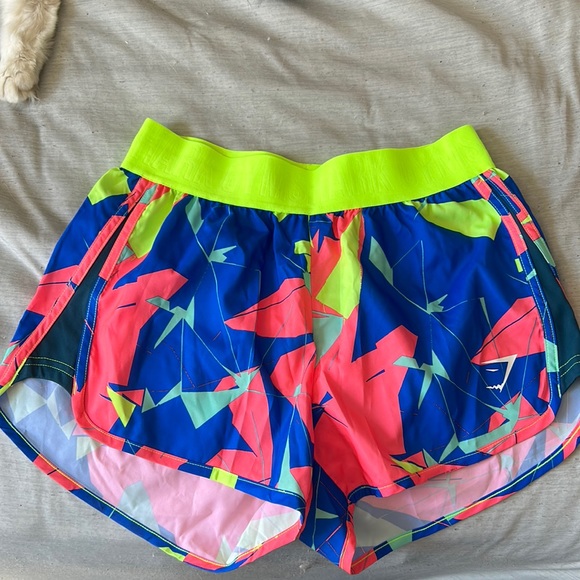 Gymshark running shorts size XS colours-blue, pink, highlighter green - Picture 1 of 3